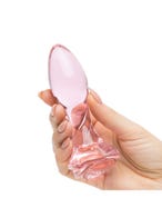 Plug anal en verre Full Bloom Rose medium