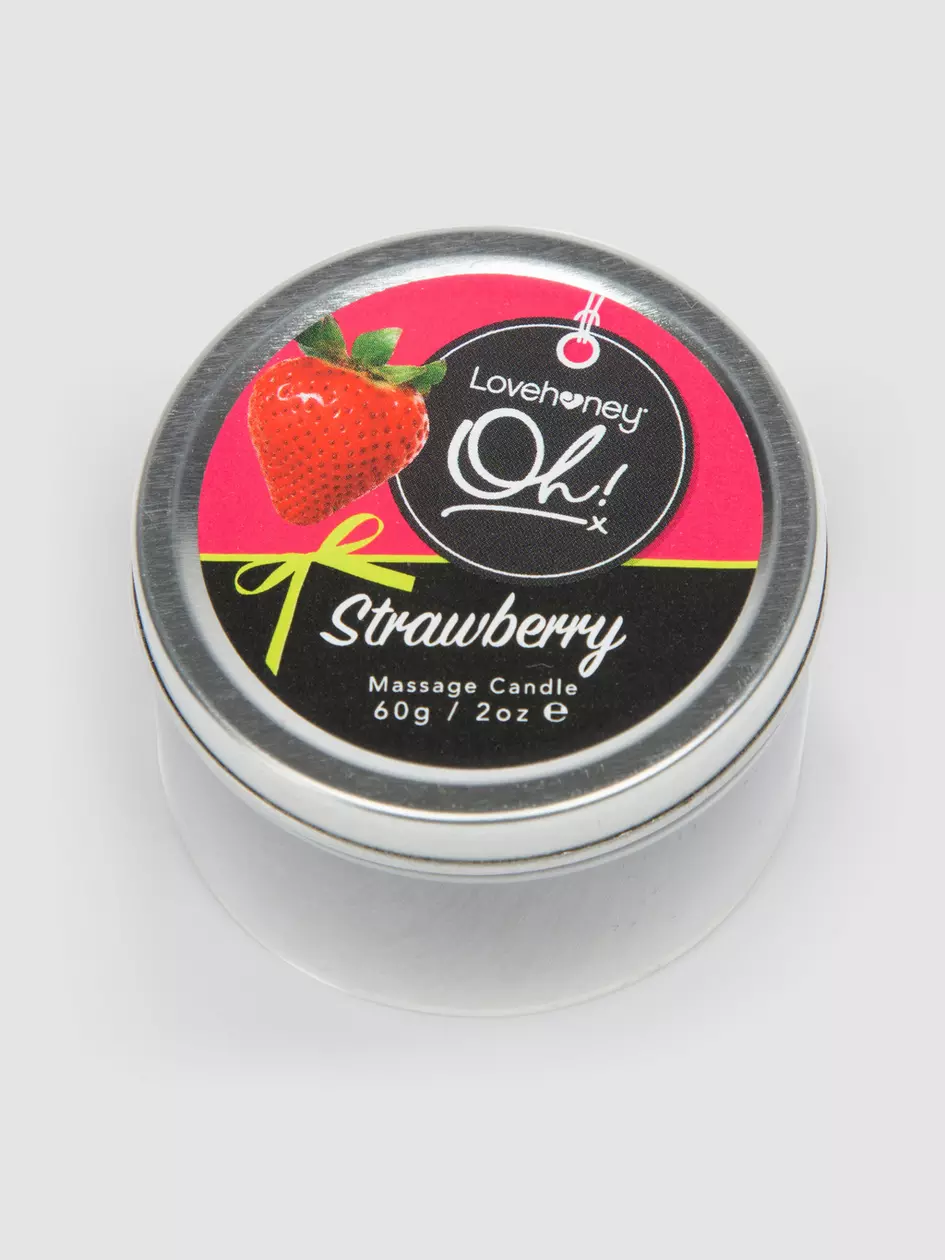 Lovehoney-Oh Strawberry leckbare Massagekerze