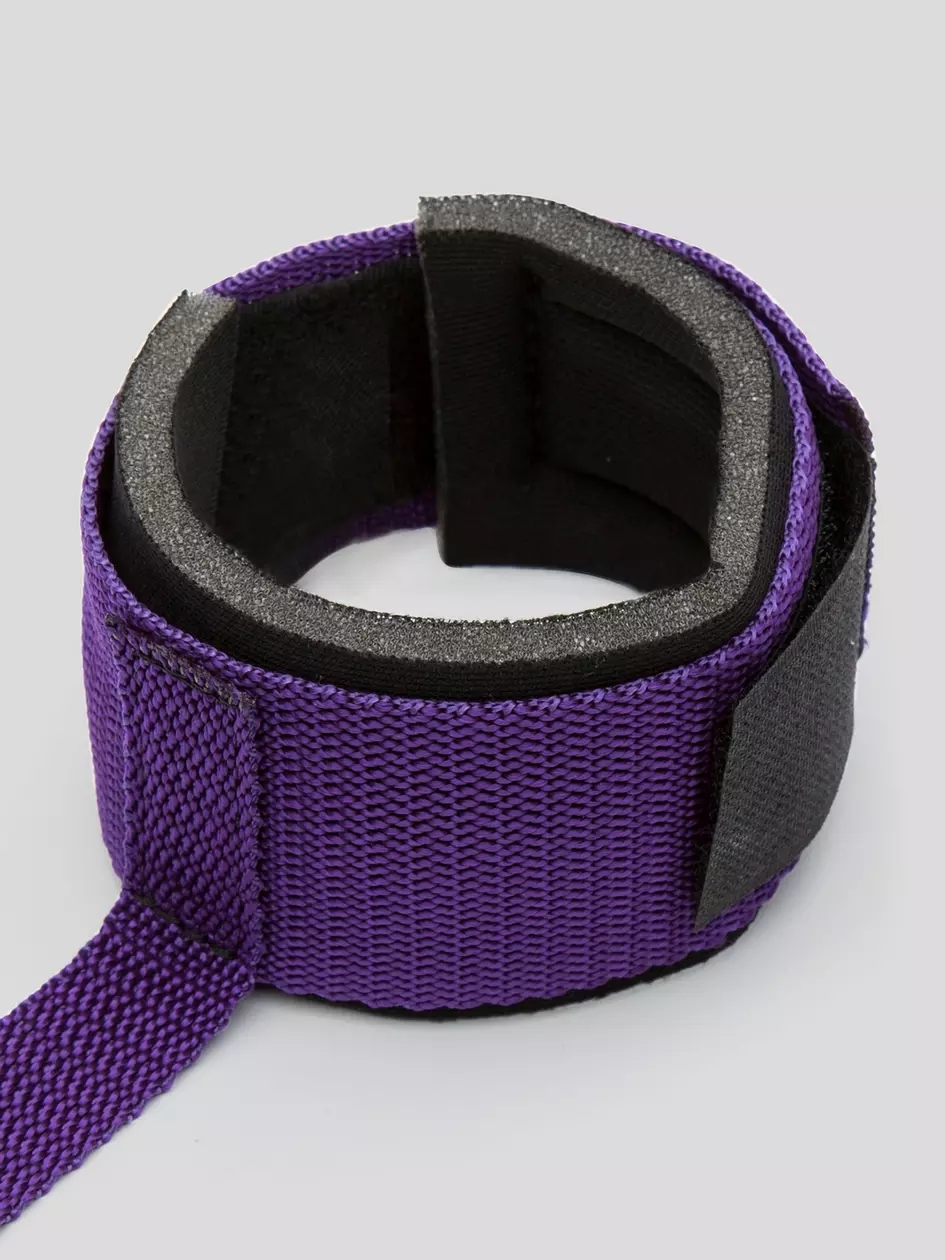 Purple-Reins Körper Harness mit Handgelenk- und Oberschenkelfesselung