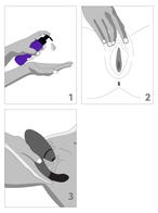 Womanizer Duo schwarz Amorana Anwendung Illustrationen