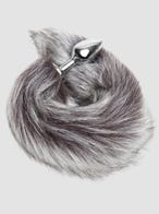 DOMINIX Deluxe Stainless Steel Faux Silver Fox Tail Butt Plug