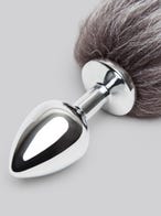 DOMINIX Deluxe Stainless Steel Faux Silver Fox Tail Butt Plug