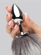 DOMINIX Deluxe Stainless Steel Faux Silver Fox Tail Butt Plug