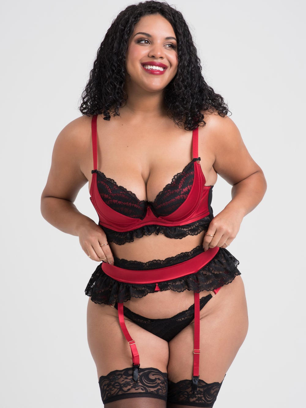 Lovehoney Empress BH Set aus Satin und Spitze