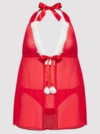 Lovehoney-Fantasy Christmas Pom Babydoll & Höschen
