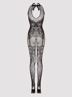 Lovehoney Plus Size Lace and Fishnet Crotchless Basque Bodystocking