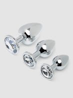 Lovehoney Analplug Set aus Metall mit Kristall
