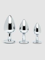 Lovehoney Analplug Set aus Metall mit Kristall