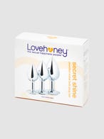 Lovehoney Analplug Set aus Metall mit Kristall