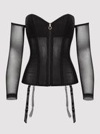 Lovehoney Plus Size Secret Silhouette Korsett mit Stahlstäbchen und langen Ärmeln