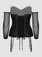 Lovehoney Plus Size Secret Silhouette Korsett mit Stahlstäbchen und langen Ärmeln