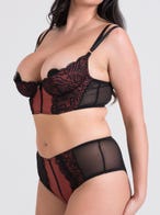 Lovehoney Dark Paradise Crotchless Bra Set