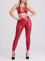 Lovehoney Fierce Neckholder-BH mit Schnürung in Lederoptik