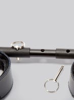 Bondage Boutique Extendable Spreader Bar with Leather Cuffs