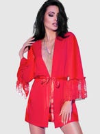 chilirose eve morgenmantel rot amorana