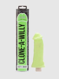 clone a willy glow in the dark vibrating dildo kit grün amorana