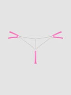 Obsessive Pinker String mit Ketten