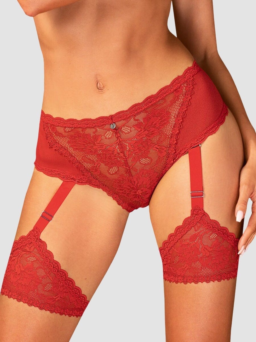 Obsessive Belovya Strumpfhalter & String