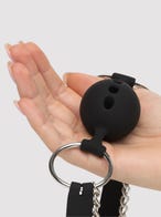 DOMINIX Deluxe Silikon-Ballknebel mit Nippelspangen