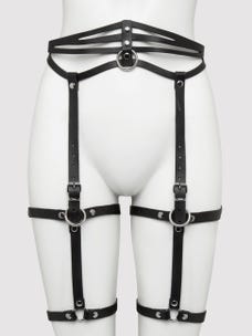 DOMINIX Deluxe Bein-Harness aus Leder