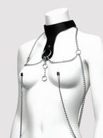 DOMINIX Deluxe Lederhalsband mit Klemmen