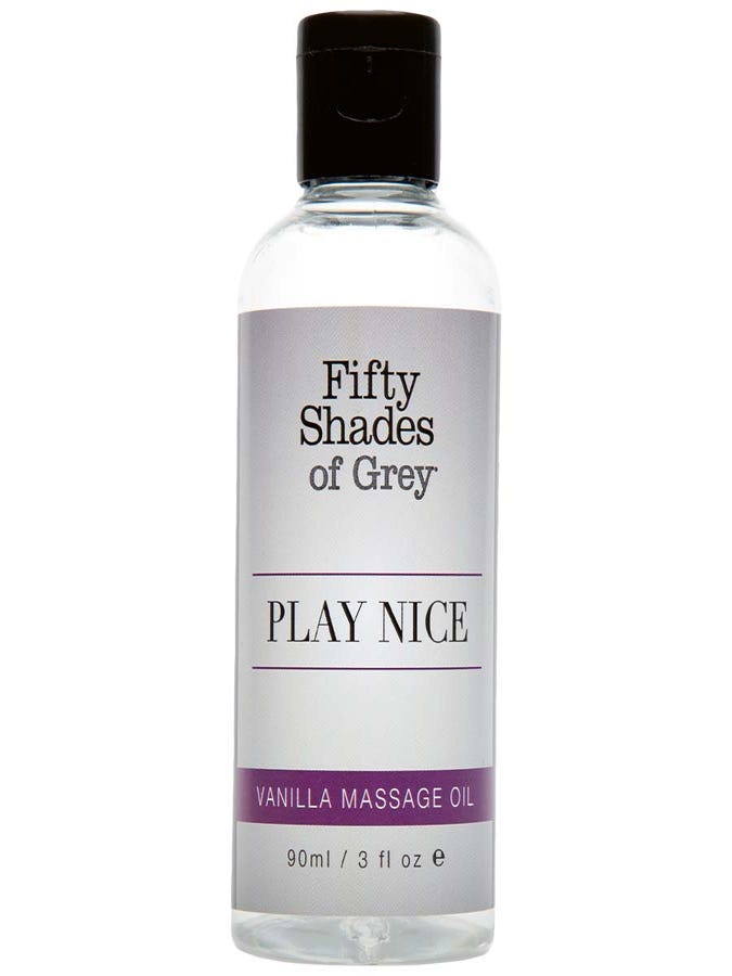 Fifty Shades of Grey Play Nice Vanilla Massage Oil Amorana Front