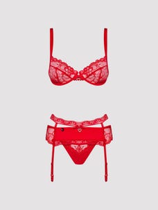 Ensemble 3 pièces Heartina rouge