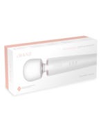 le wand rechargeable vibrating massager stabvibrator weiss verpackung