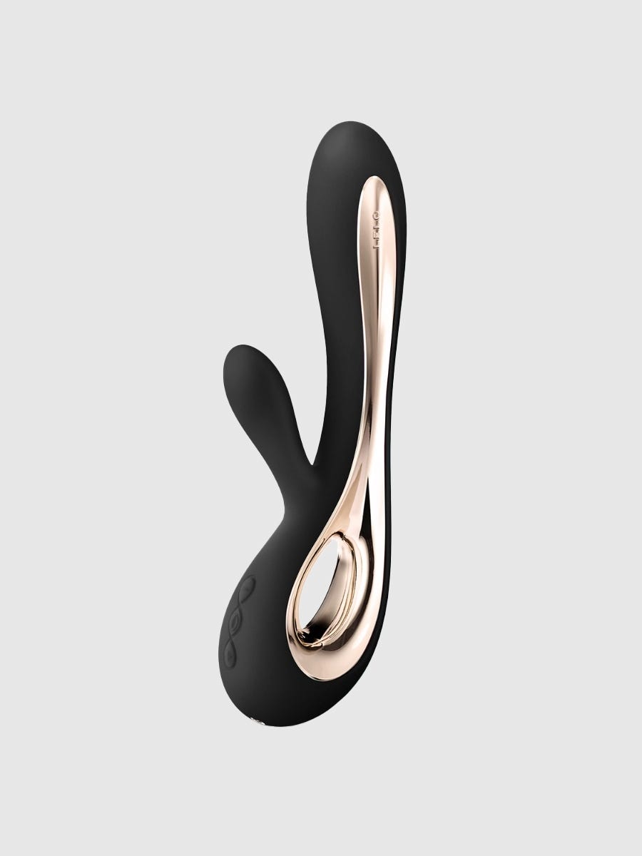 lelo soraya 2 schwarz rabbit vibrator frontbild amorana