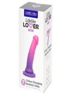 Lifelike Lover Luxe Realistic Colour Changing Silicone Dildo Purple Amorana Verpackung