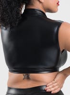 Lovehoney Fierce bauchfreies Wet-Look Top