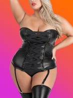 Lovehoney Fierce Corsagen-Set im Leder-Look