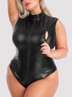 Lovehoney Fierce Wet-Look Ouvert-Body mit Reissverschluss