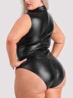 Lovehoney Fierce Wet-Look Ouvert-Body mit Reissverschluss