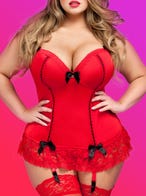 Lovehoney Plus Size Seduce Me Push-up Corsagen-Set
