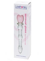 lovehoney beaded heart sensual glass dildo 6 inch amorana verpackung