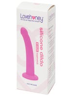 Lovehoney Curved Silicone Suction Cup Dildo Pink Amorana Verpackung
