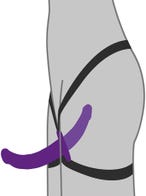 Lovehoney Double Duty Vibrating Double-Ended Strap-On Dildo amorana seitlich