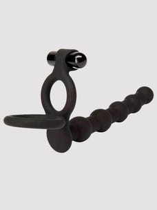 Lovehoney Double Fun Beaded Vibrating Double Penetration Strap-On amorana