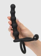 Lovehoney Double Fun Beaded Vibrating Double Penetration Strap-On amorana hand