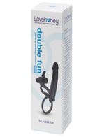 Lovehoney Double Fun Vibrating Rabbit Double Penetration Strap-On amorana verpackung