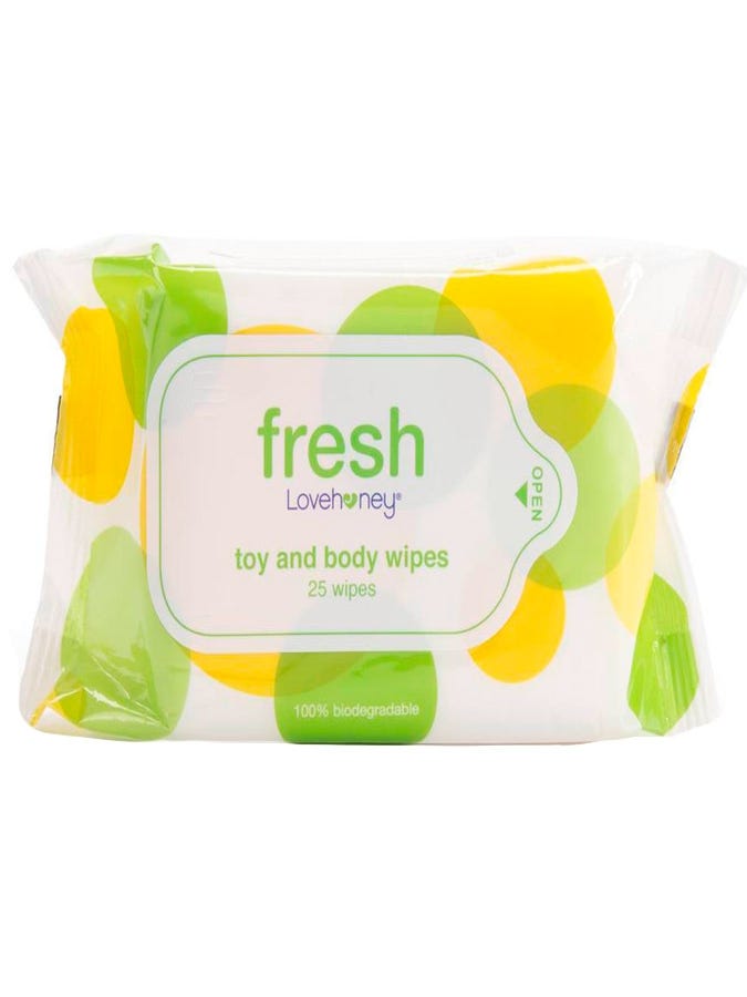 Lovehoney Fresh Biodegradable Sex Toy & Body Wipes (25 Pack) amorana