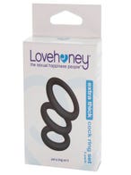 Lovehoney Get Hard Extra Thick Silicone Cock Ring Set (3 Pack) amorana verpackung