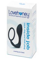 Lovehoney Inside Job Silicone Cock Ring and Butt Plug amorana verpackung