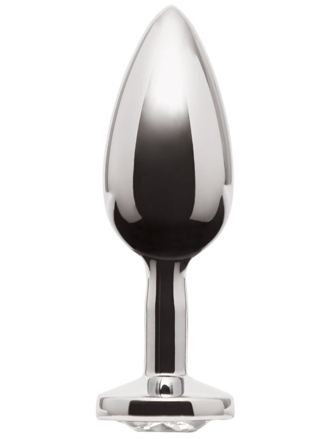 Lovehoney Jewelled Metal Beginner's Butt Plug 2.5 Inch white amorana