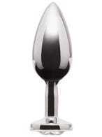 Lovehoney Jewelled Metal Beginner's Butt Plug 2.5 Inch white amorana