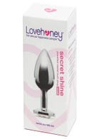 Lovehoney Jewelled Metal Beginner's Butt Plug 2.5 Inch white amorana verpackung