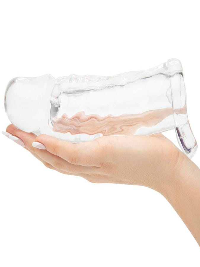 Lovehoney Mega Thick 2 Extra Inches Penis Extender with Ball Loop amorana hand seitlich