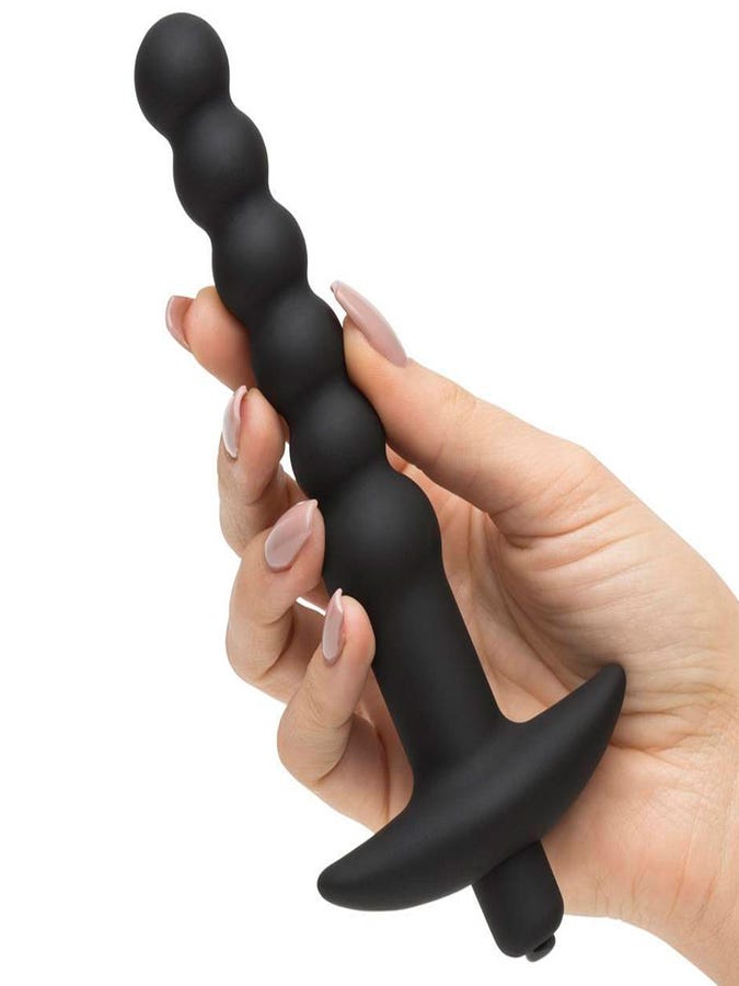 Lovehoney Smooth Mover 10 Function Beaded Anal Vibrator amorana hand