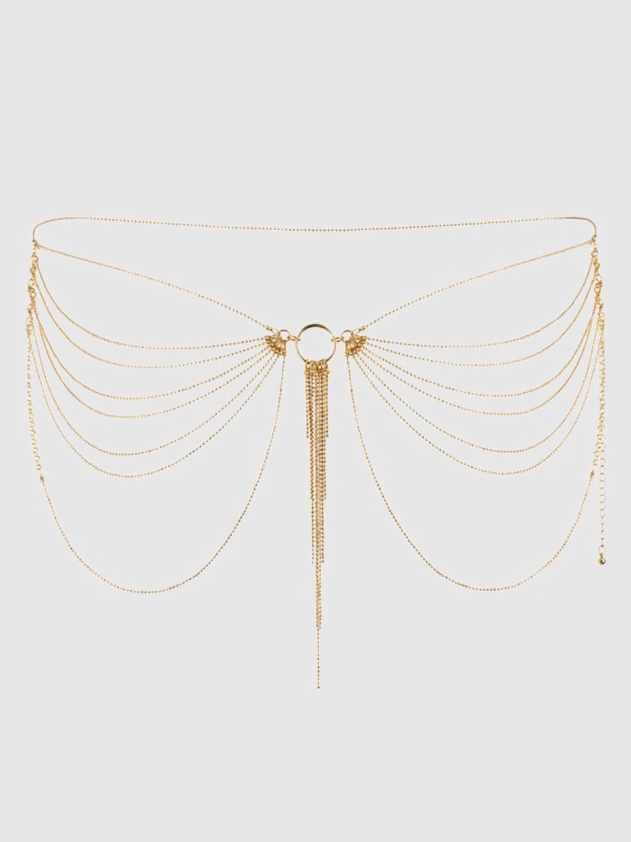 magnifique waist metallic chain waist jewelry amorana